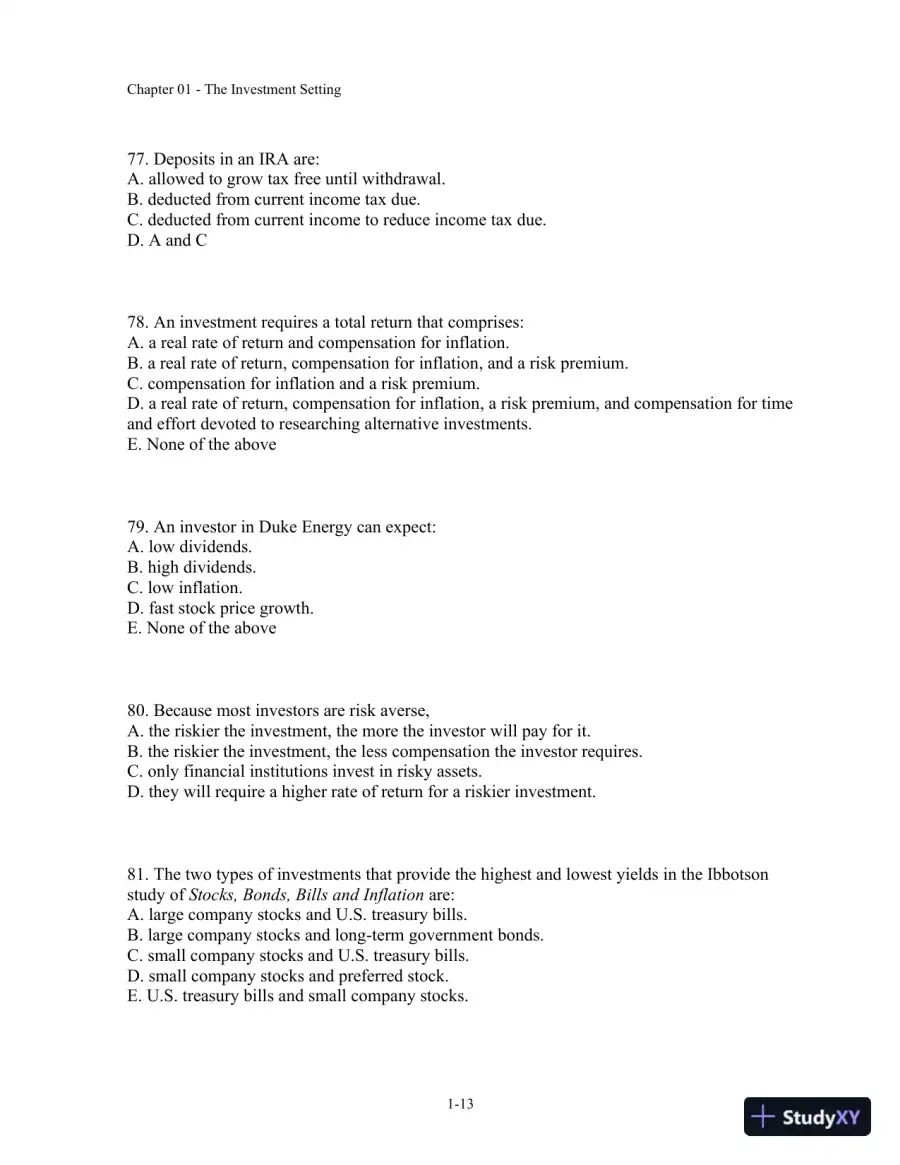 Test Bank For Fundamentals Of Investment Management, 10th Edition, page 14