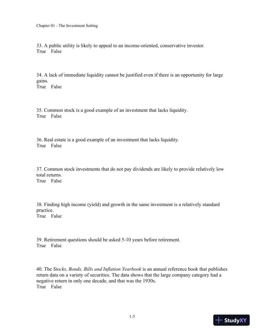 Test Bank For Fundamentals Of Investment Management, 10th Edition, page 6