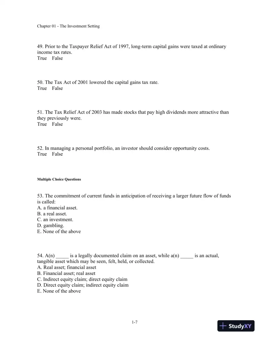 Test Bank For Fundamentals Of Investment Management, 10th Edition, page 8