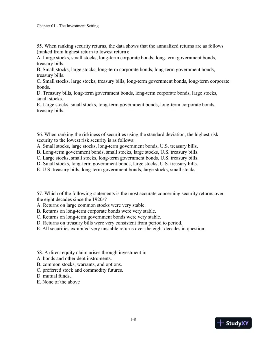Test Bank For Fundamentals Of Investment Management, 10th Edition, page 9