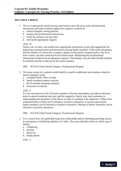 Test Bank for Concepts for Nursing Practice, 3rd Edition (Chapters 1-57) - Page 10 preview image