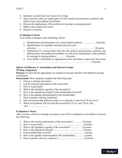 Policy And Politics In Nursing And Healthcare - Revised Reprint , 6th Edition Lecture Notes - Page 10 preview image