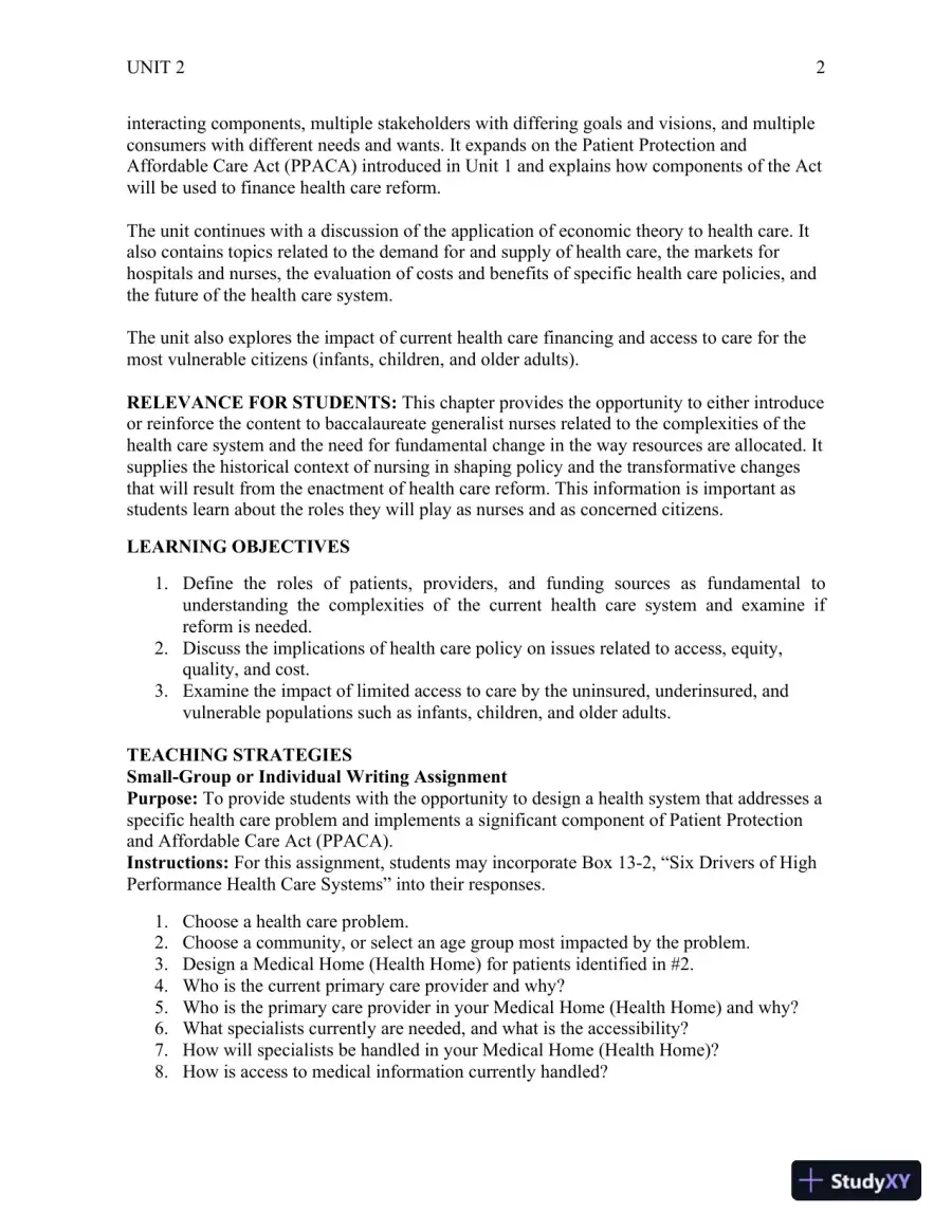 Policy And Politics In Nursing And Healthcare - Revised Reprint , 6th Edition Lecture Notes, page 13