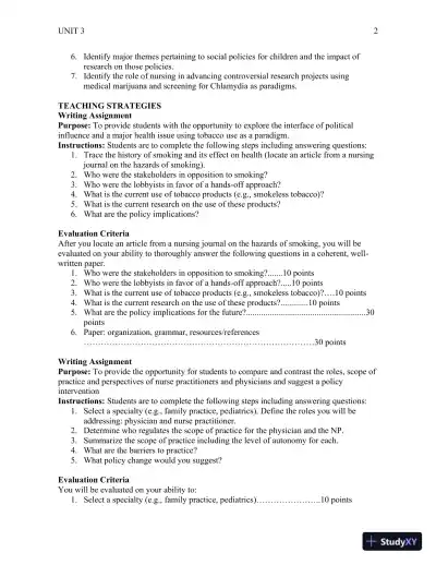 Policy And Politics In Nursing And Healthcare - Revised Reprint , 6th Edition Lecture Notes - Page 18 preview image