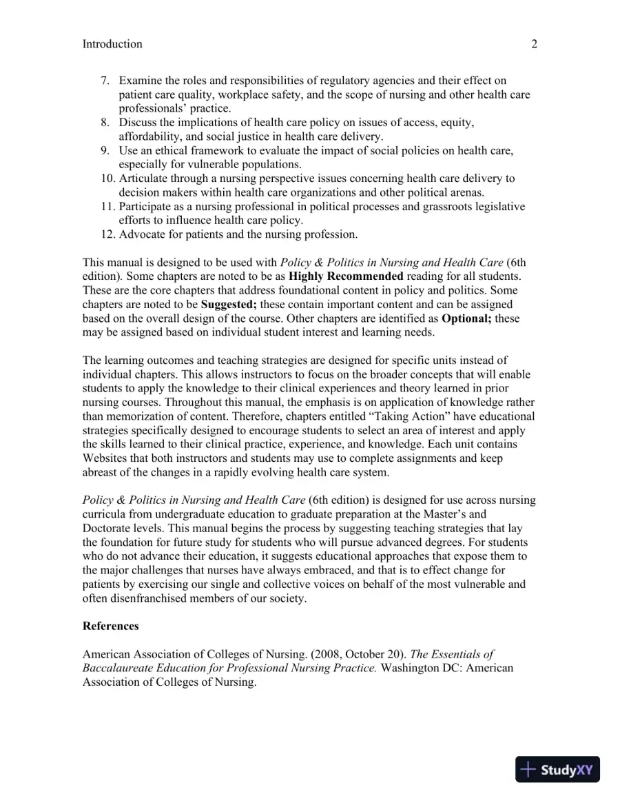 Policy And Politics In Nursing And Healthcare - Revised Reprint , 6th Edition Lecture Notes, page 3