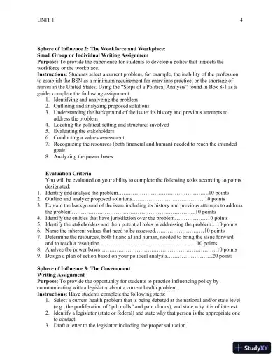 Policy And Politics In Nursing And Healthcare - Revised Reprint , 6th Edition Lecture Notes - Page 9 preview image