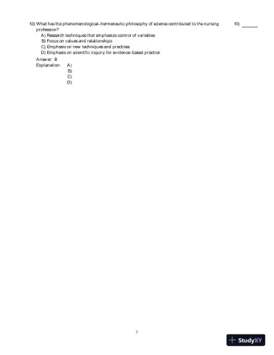 Nursing in Contemporary Society: Issues, Trends and Transition to Practice 1st Edition Test Bank - Page 16 preview image