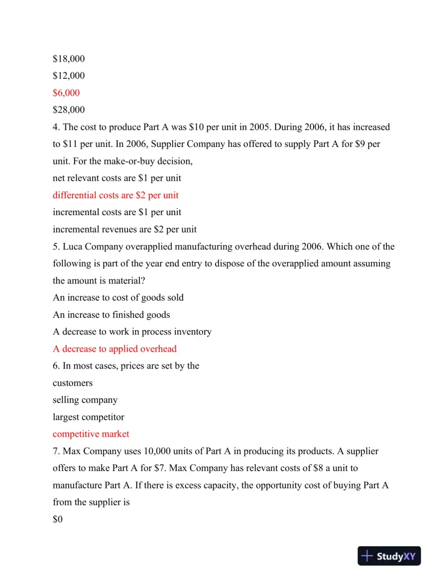 ACC455 Final Exam 2015: Comprehensive Managerial Accounting: University of Phoenix, page 3
