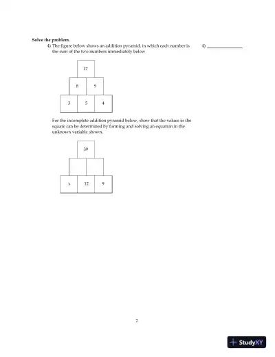 Test Bank for Mathematical Reasoning for Elementary Teachers, 7th Edition - Page 16 preview image