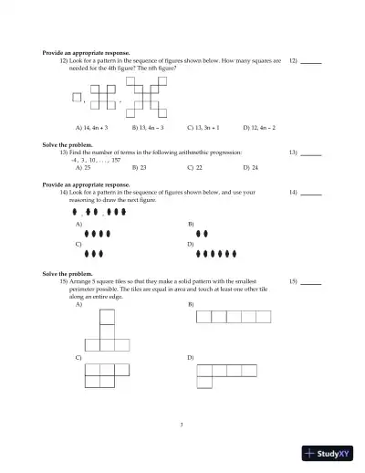 Test Bank for Mathematical Reasoning for Elementary Teachers, 7th Edition - Page 4 preview image