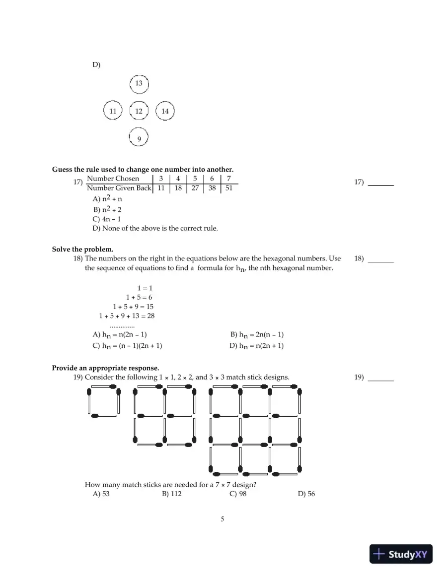 Test Bank for Mathematical Reasoning for Elementary Teachers, 7th Edition, page 6