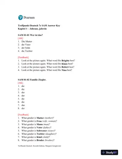 Test Bank for Treffpunkt Deutsch, 7th edition - Page 11 preview image