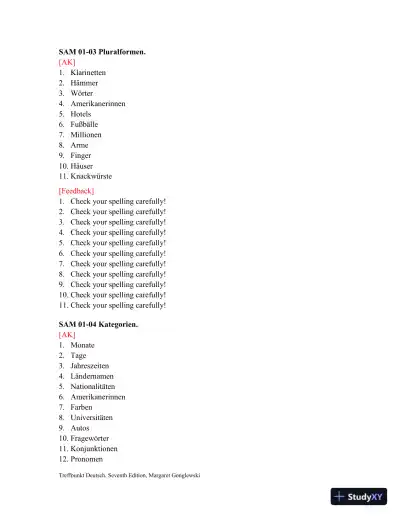Test Bank for Treffpunkt Deutsch, 7th edition - Page 12 preview image