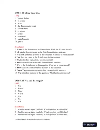 Test Bank for Treffpunkt Deutsch, 7th edition - Page 15 preview image