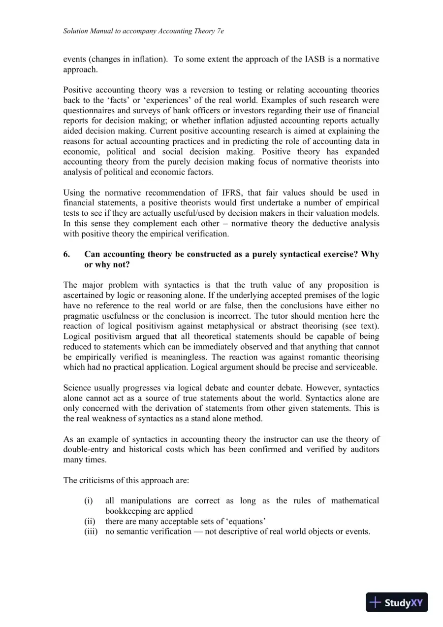 Accounting Theory, 7th Edition Solution Manual, page 12