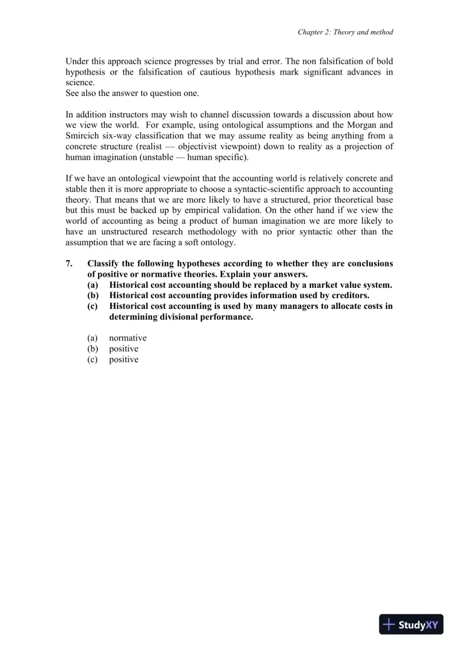 Accounting Theory, 7th Edition Solution Manual, page 13