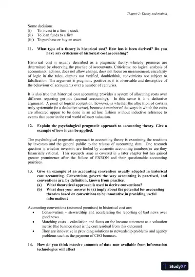 Accounting Theory, 7th Edition Solution Manual - Page 15 preview image