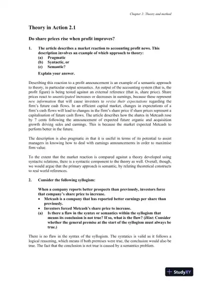 Accounting Theory, 7th Edition Solution Manual - Page 19 preview image