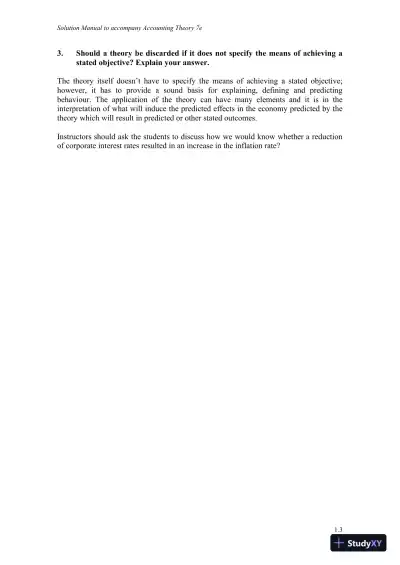 Accounting Theory, 7th Edition Solution Manual - Page 4 preview image