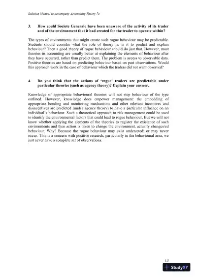 Accounting Theory, 7th Edition Solution Manual - Page 6 preview image