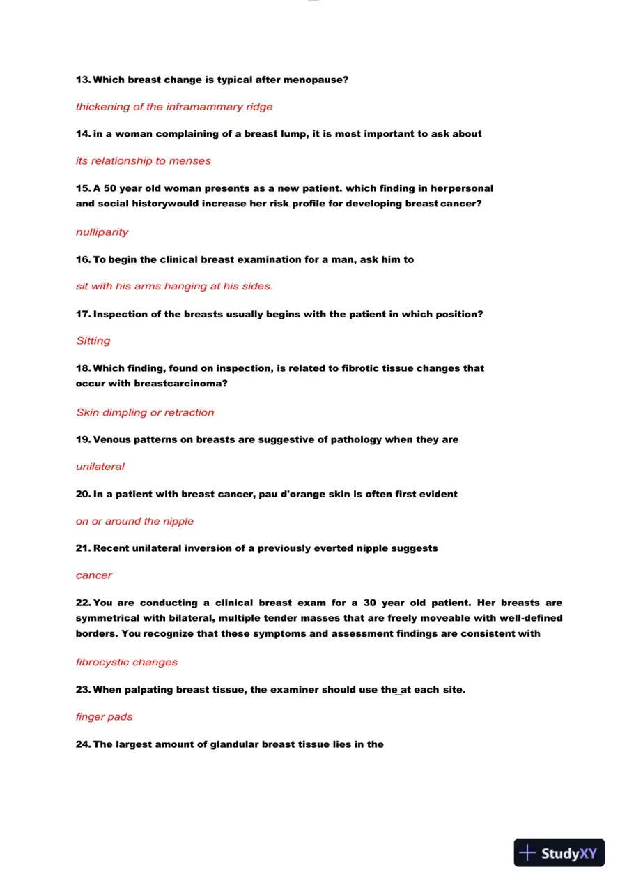 NURS612 Maryville University Pathophysiology Final Exam With Answers (114 Solved Questions), page 3