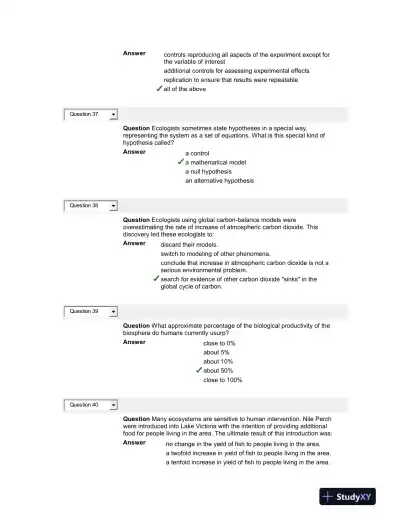 Test Bank For Economy of Nature, 6th Edition - Page 11 preview image