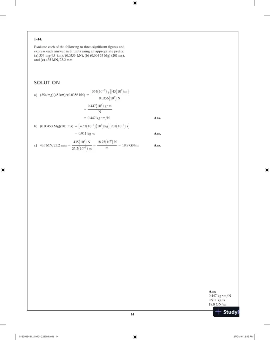 Solution Manual for Engineering Mechanics Statics in SI Units, 14th Edition, page 15