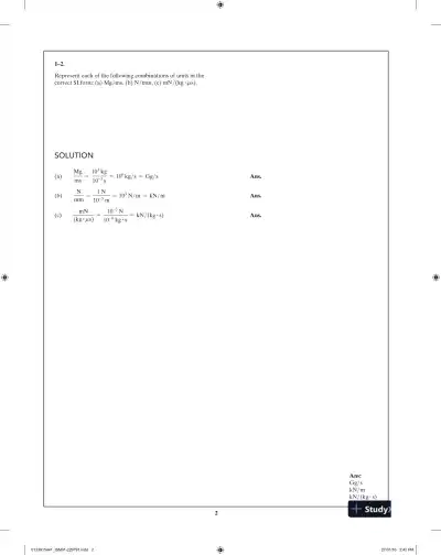 Solution Manual for Engineering Mechanics Statics in SI Units, 14th Edition - Page 3 preview image
