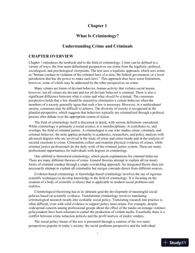 Lecture Notes For Criminology Today: An Integrative Introduction, 10th Edition - Page 11 preview image