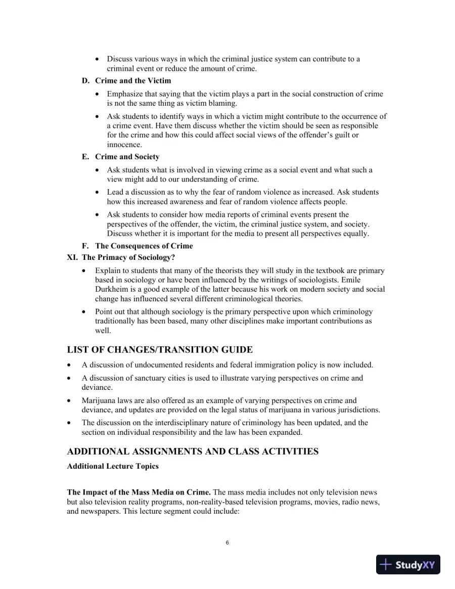 Lecture Notes For Criminology Today: An Integrative Introduction, 10th Edition, page 16