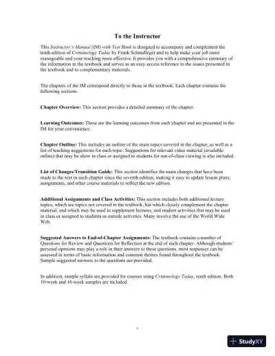 Lecture Notes For Criminology Today: An Integrative Introduction, 10th Edition - Page 4 preview image