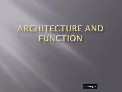 Architecture And Function - Page 1 preview image