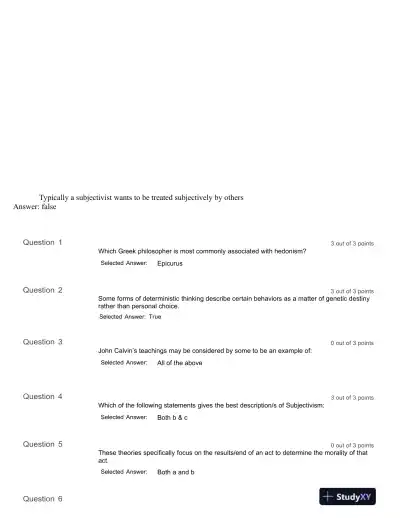 Liberty University APOL 104 Quiz 6 Complete Solution Correct Answer Key - Page 3 preview image