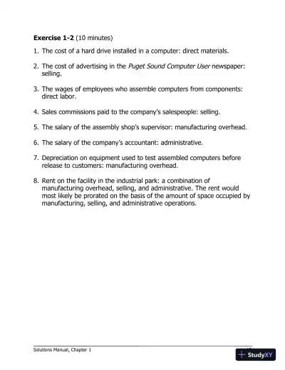Solution Manual For Managerial Accounting 16th Edition Solution Manual - Page 14 preview image