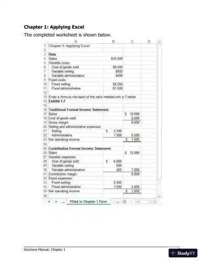 Solution Manual For Managerial Accounting 16th Edition Solution Manual - Page 4 preview image