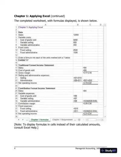 Solution Manual For Managerial Accounting 16th Edition Solution Manual - Page 5 preview image