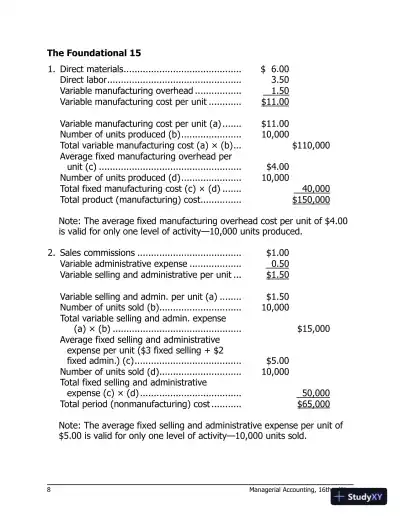 Solution Manual For Managerial Accounting 16th Edition Solution Manual - Page 9 preview image