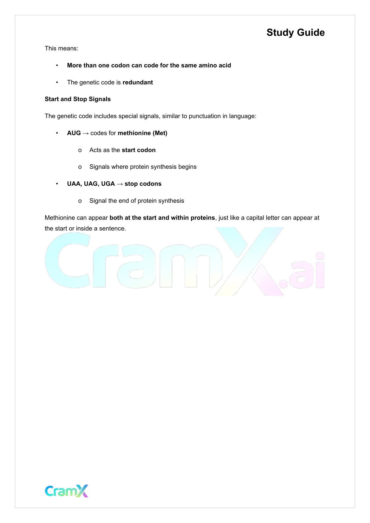 Biochemistry I - Overview of Biological Information Flow - Page 3 preview image