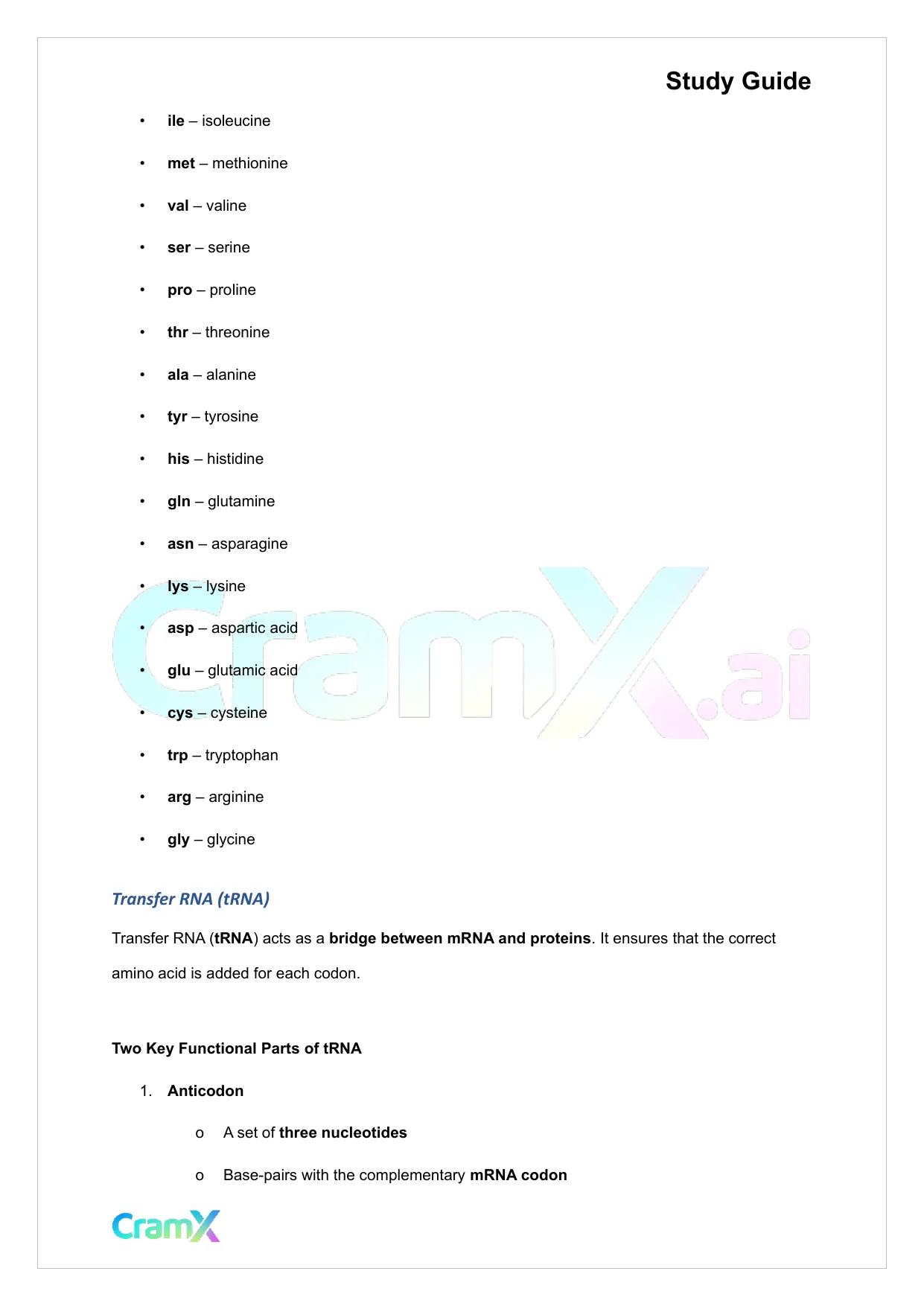 Biochemistry I - Overview of Biological Information Flow - Page 5 preview image