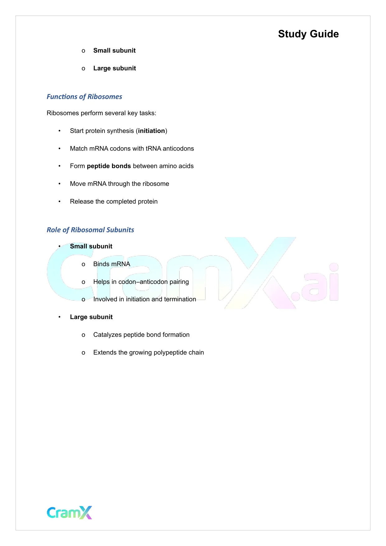 Biochemistry I - Overview of Biological Information Flow - Page 7 preview image