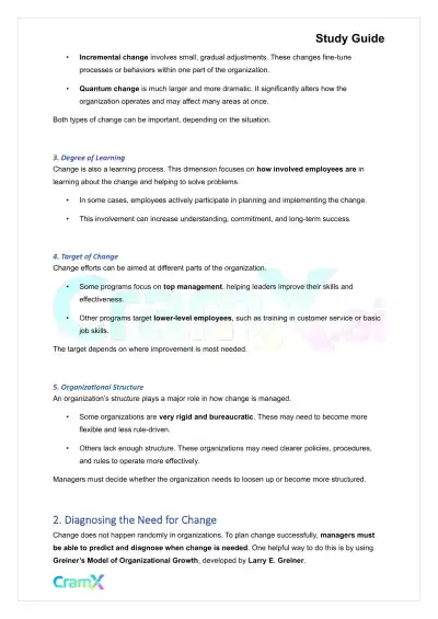 Principles of Management - Managing Change - Page 2 preview image