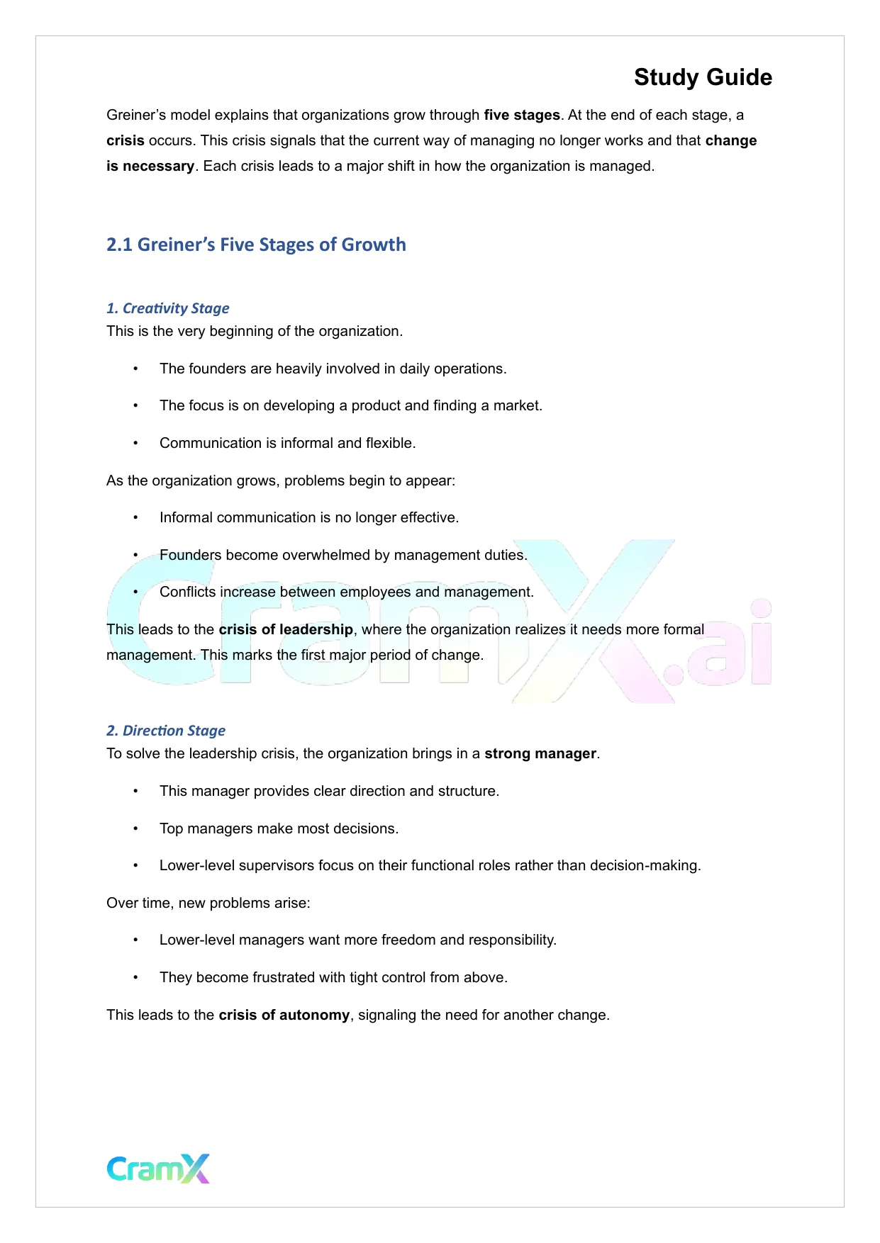 Principles of Management - Managing Change - Page 3 preview image