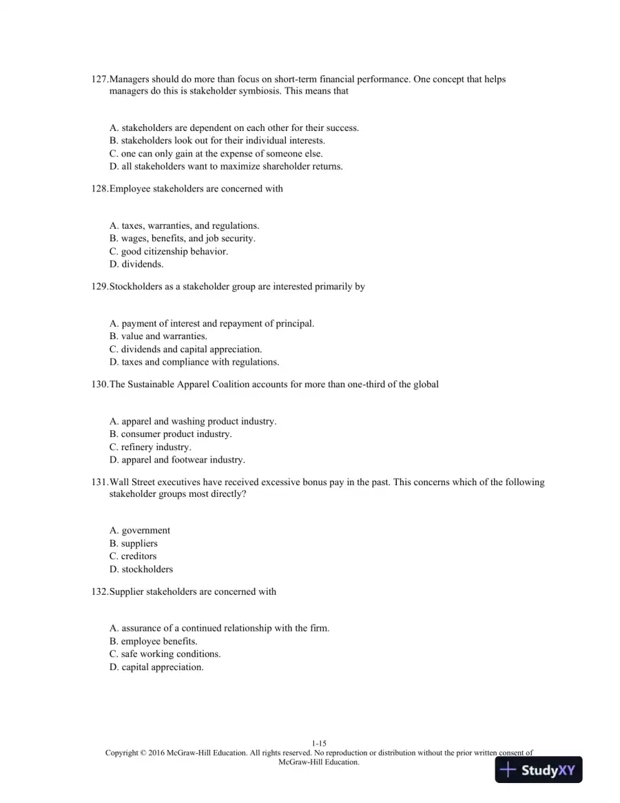 Strategic Management: Creating Competitive Advantages 8th Edition Test Bank, page 16