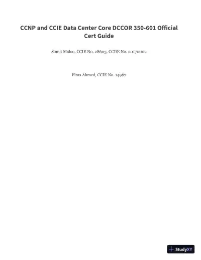 CCNP and CCIE Data Center Core DCCOR 350-601 Official Cert Guide (2020) - Page 15 preview image