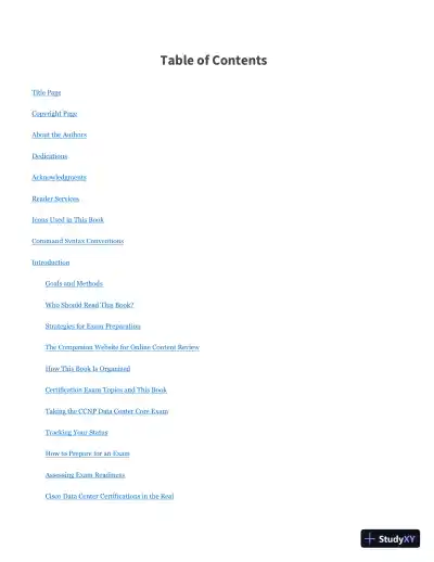 CCNP and CCIE Data Center Core DCCOR 350-601 Official Cert Guide (2020) - Page 3 preview image