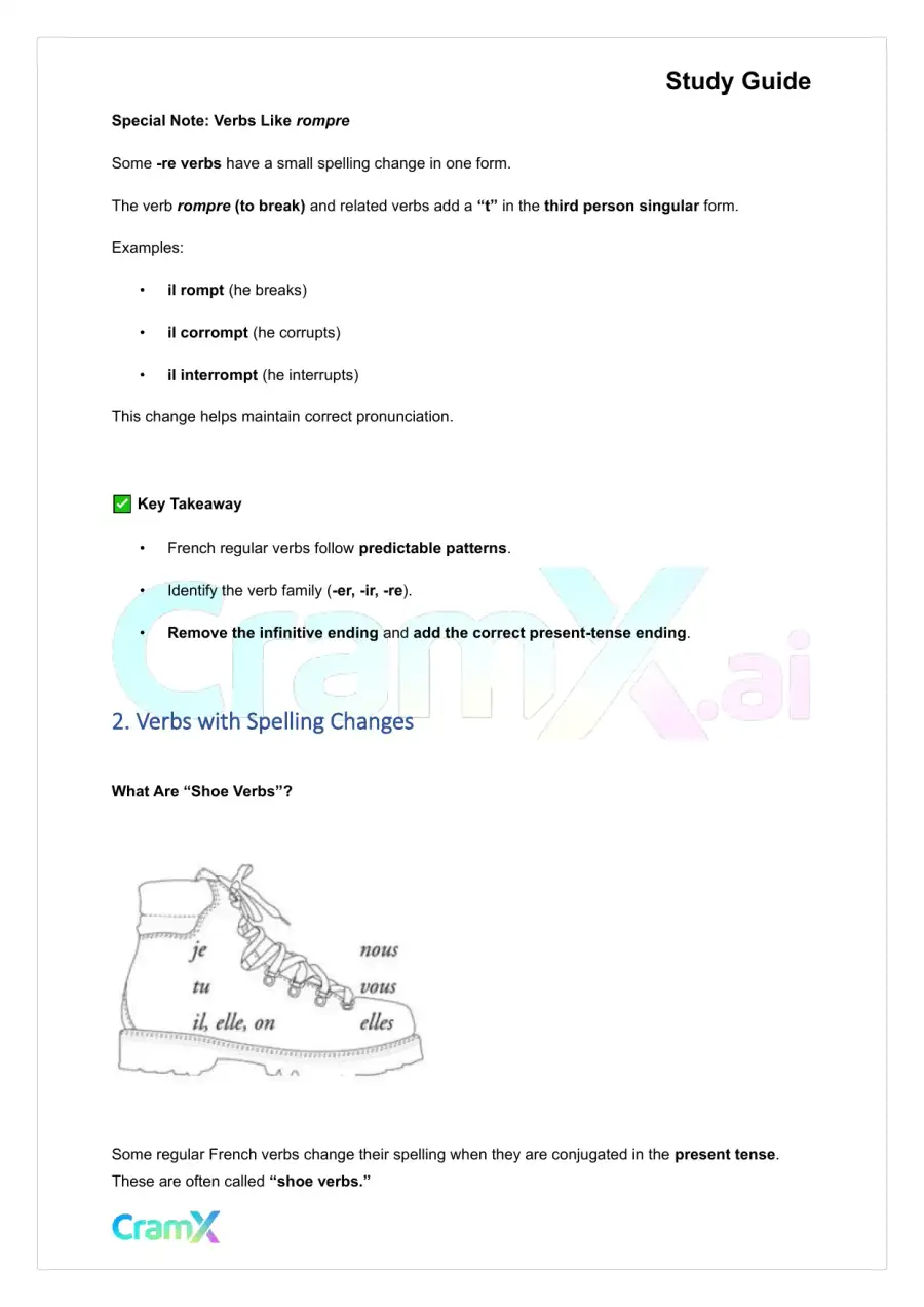 French II – Basic Verbs, page 3