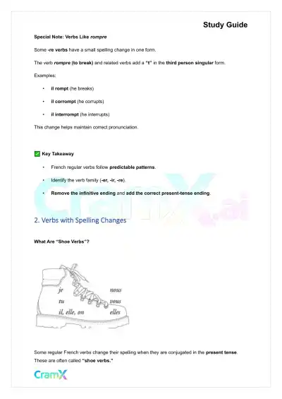 French II – Basic Verbs - Page 3 preview image