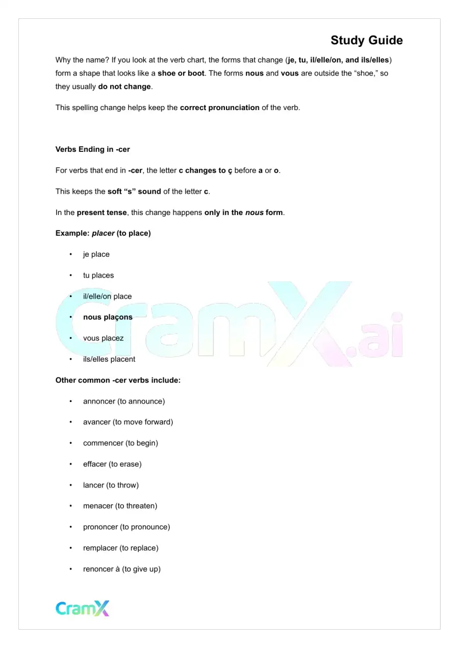 French II – Basic Verbs, page 4