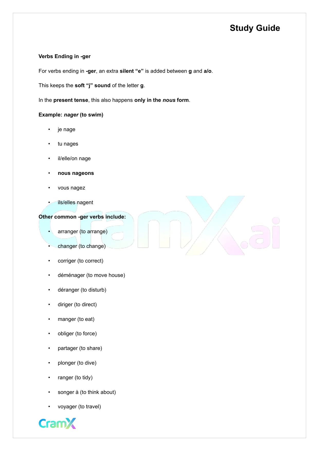 French II – Basic Verbs - Page 5 preview image