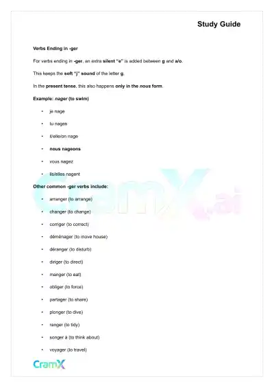 French II – Basic Verbs - Page 5 preview image